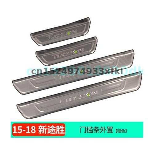 4pcs/set High-quality stainless steel For Hyundai Tucson Ix35 215-18 Door Sill Cover Welcome Pedal Trim Car-styling Accessories