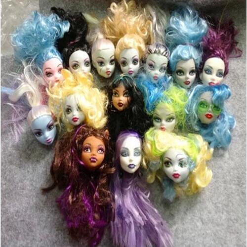 5pcs/lot New Arrival Fashion Genuine Girls Doll Accessories Ugly Heads For Monster High Dolls