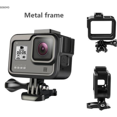 Aluminum Protective Frame Case Anti-falling Border Black frame Housing For GoPro Hero 8 Black Action Camera Accessories