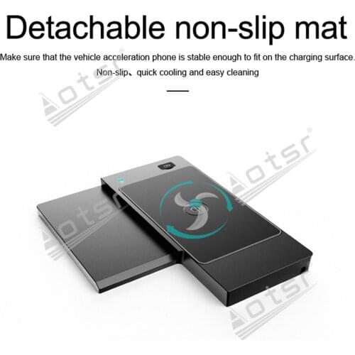 QI car wireless charger For Audi A6L 2018 Audi A6 2017 - 2018 Audi A7 2018 Wireless Charging Car Phone Holder for iphone/Samsung