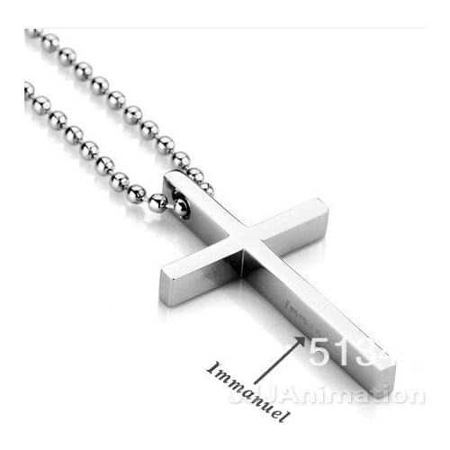 DZ465 New Mens jewelry Stainless Steel Cross Pendant necklace free chain Good Quality