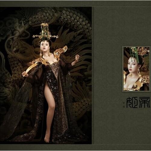 Empress Wu Zetian walking show dress Movie TV sexy Lady antique Dress portrait domineering imperial concubine Tang Costume