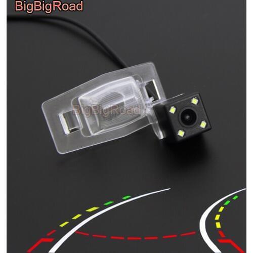 BigBigRoad Car Intelligent Dynamic Trajectory Tracks Rear View Backup Camera For Mazda MPV 2000-2006 Night Vision Waterproof