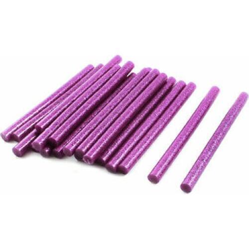 20Pcs 7mm x 100mm Purple Glitter Glue Adhesive Sticks for Electric Hot Melt Gun
