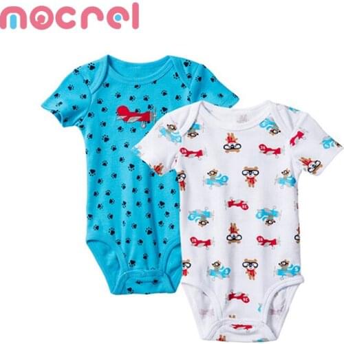 Newborn New Baby With Short Sleeves Dress For 3 Months To 2 Years Old Baby Rib Cloth Fart Fart Overalls And Jumpsuits Bodysuits