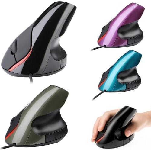 Computer peripheral Precision scroll wheel Ergonomic Office Vertical Mouse 5 Buttons 1200 DPI Optical Mice for PC Laptop
