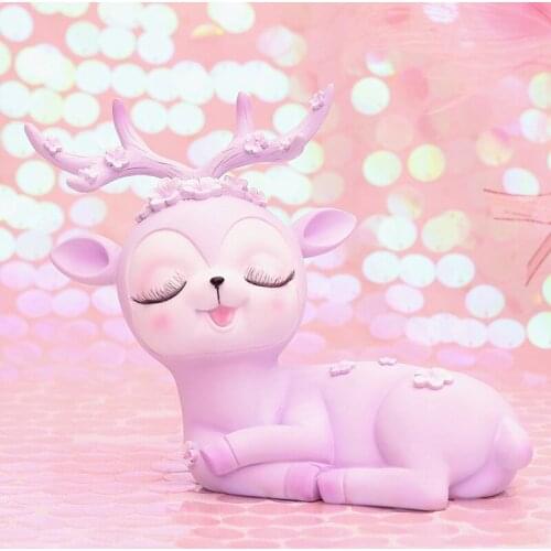 Creative Gifts Deer Flower Deer Coin Bank Savings Bank Childrens Birthday Gift Decorative Crafts Ornament