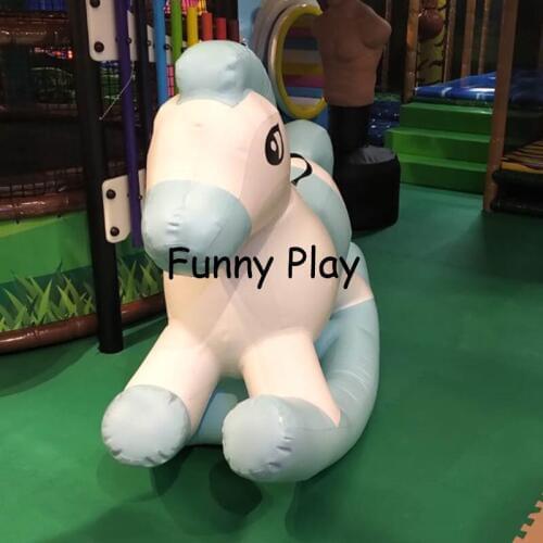 Indoor playground Ride on inflatable pony rocking horse for Kids Inflatable Animals Ride Rocking Horse Animal Riding