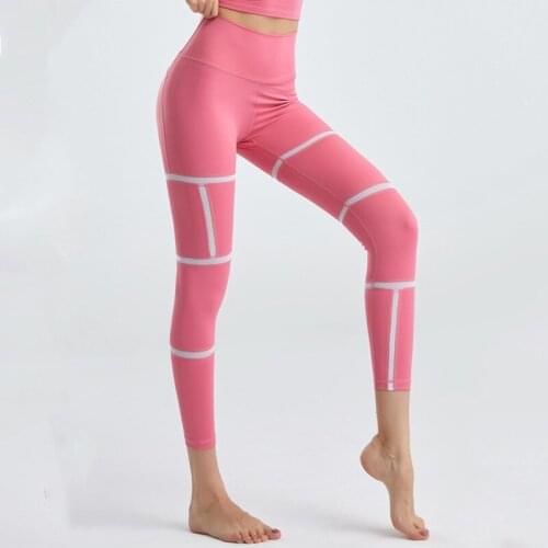Women Stretch Leggings High Waist Fitness Sports Leggings Summer New Running Pants Gym Breathable Mesh Yoga Pants