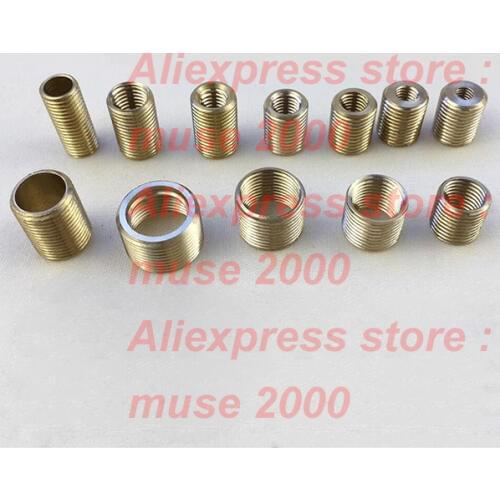 M4 M5 M6 M8 to m10 m12 M14 Brass hollow screw adapter inner outer thread connector screw nut bolt coupler converter adapter