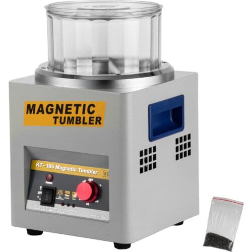 MAGNETIC TUMBLER JEWELRY POLISHER MACHINE FINISHER 180MM KT185 TIME CONTROL