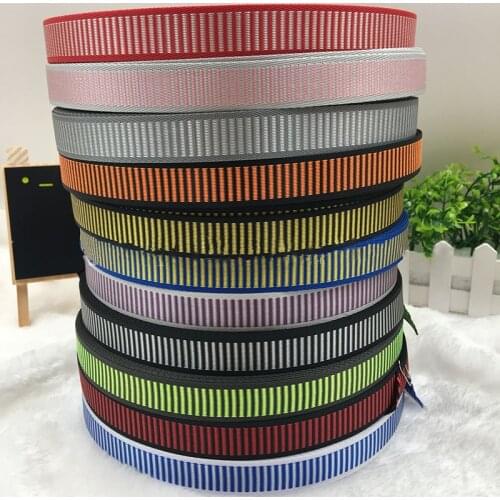 Meetee 10Meters 15/20mm Nylon Webbing Ribbon Stripe Web Strap Ribbon DIY Luggage Fixing Strap Clothing Decor Lace Webbing