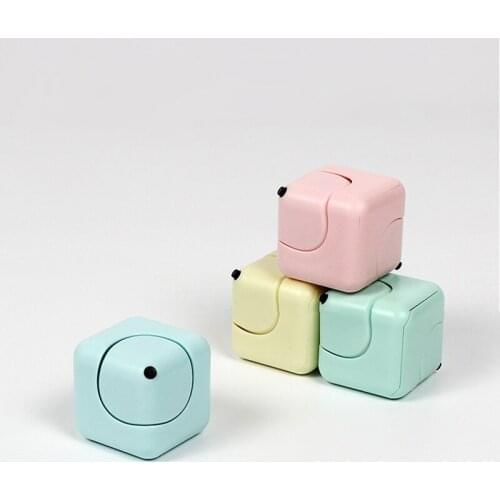 Mini Macaron Fidget Spinner Cube Plastic Antistress Gyro Puzzle Stress Relief Cube Desktop Fidget Toys for EDC Children Adult