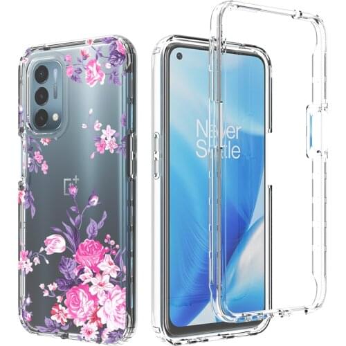 Soft TPU Shockproof Case for OnePlus Nord N200 5G N100 N10 9 Pro Clear Bumper 2ini Protection Back Cover Painted Flower Fundas