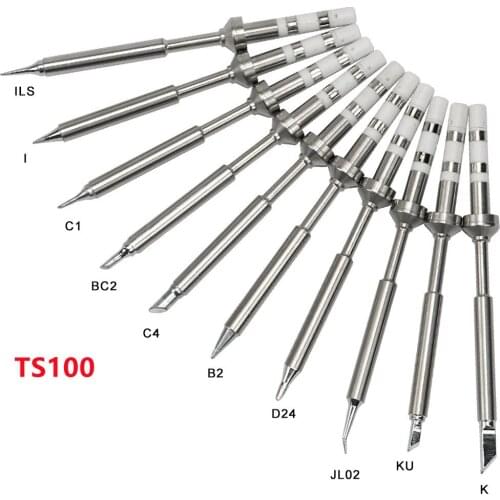 2021 TS100 Soldering Iron tips Replacement Various models of Tip Electric Soldering Iron Tip K KU I D24 BC2 C4 C1 JL02