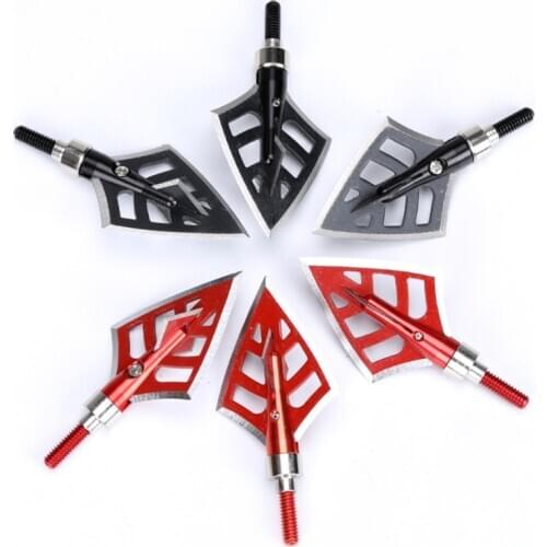 125 Grain Archery Arrow Broadheads 4 Blade Arrow Point 2 Colors Arrowheads For Compound Bow Crossbow Recurve Bow Sport Accessory