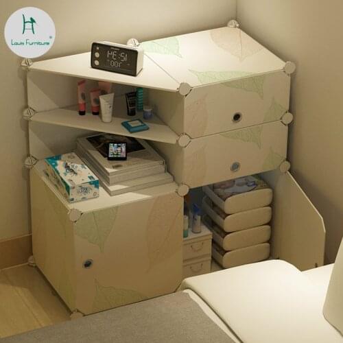 Louis Fashion Nightstands Dormitory Plastic Bedside Cabinet Assembly Storage Simple Modern Bedroom