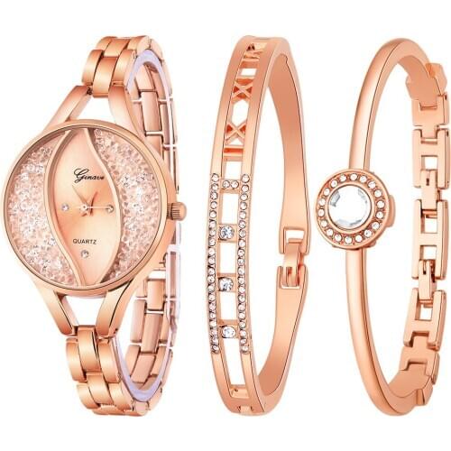 New Fashion Womens Quartz Set with Diamond Bracelet Set Womens Watch Watch for Women Reloj Women Watches Luxury Watch 2020