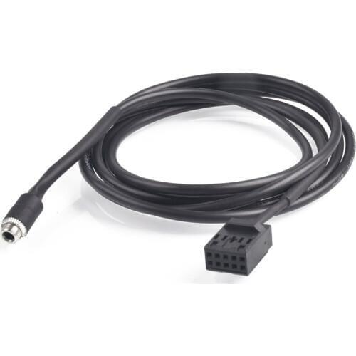 New For BMW 3 E46 Business CD Female 10pin AUX Adapter Cable For MP3 Phone