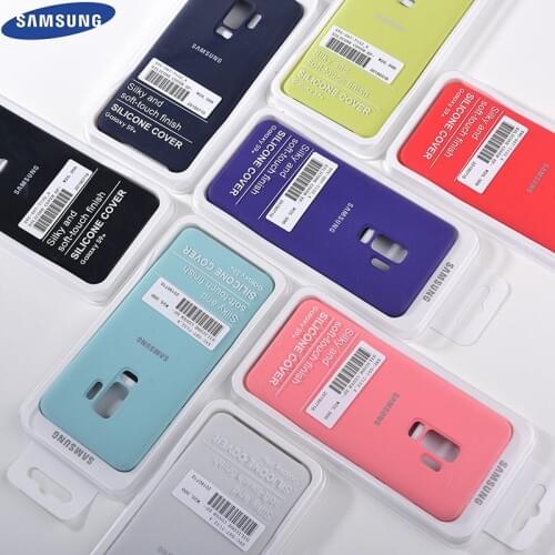 Original Liquid Silicone Case Soft-Touch Silky Finish Protective Cover For Samsung Galaxy S9/S9 Plus With Box