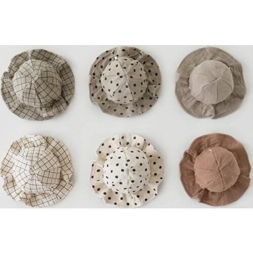 Cotton UV Protection Fisherman Hat Summer Baby Bucket Hats for 0-2Years Baby Girls Boys Outdoor Beach Cap Cute Panama 2021