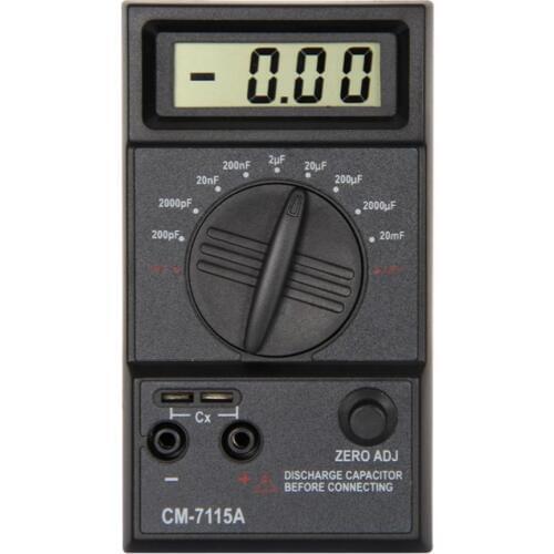 Practical Capacitor Meter Digital Multimeter CM7115A with Users Manual Test Leads