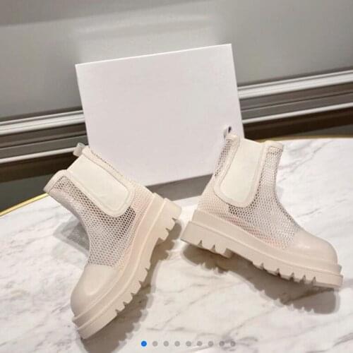 Round Head Heightening Sleeve Mesh Sandals, Leather Elastic Bands, Comfortable Fashionable, All-Match Women’s Sandals Tide