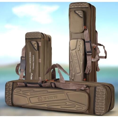 1.2m Folding Fishing Rod Bag Carrier Canvas Fish Pole Storage Shoulder Bags Case Fish Gear Tackle Pesca Iscas Tools X357G