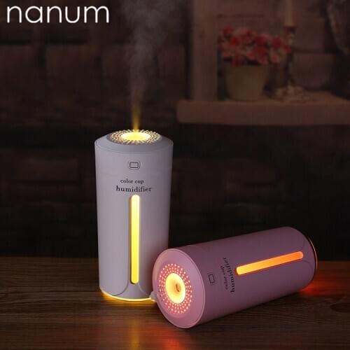 Creative Car Essential Oil Diffuser Mini Ultrasonic Colorful Light CupHumidifier LED Light USB Aromatherapy Fogger Air Freshener