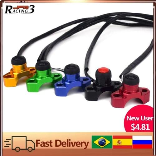 CNC Billet Universal Engine Stop Start Kill Switch Button For KTM HONDA KAWASAKI SUZUKI YAMAHA CBR CRF KX EXC Dirt Street Bike