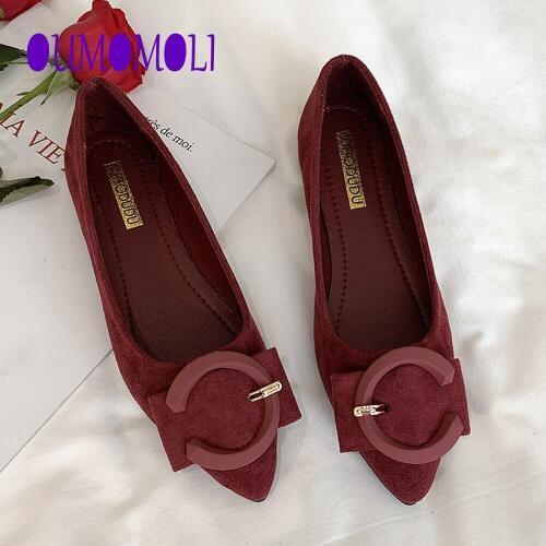 Women Shoes Designers 2021 Spring Pointe toe Women Flats Elegant Ladies Shoes Fashion Boat Shoes Big Size 40 Q147