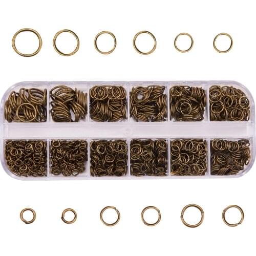 1 Box Split Rings Antique Bronze Platinum Color Jewelry Box Jump Rings DIY Jewelry Findings Necklace Earrings Accessories