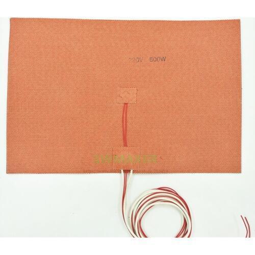 110V/220V 600W 200X300mm Silicone Heater Pad heating mat for Reprap 3D Printer HeatBed with 3M and Thermistor