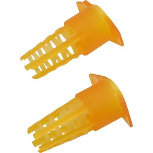 20 pcs Beekeeping Tools Yellow Plastic Bee Queen Cage Protective Cover Beekeeping Tools Cell Protector Cages Beekeeping