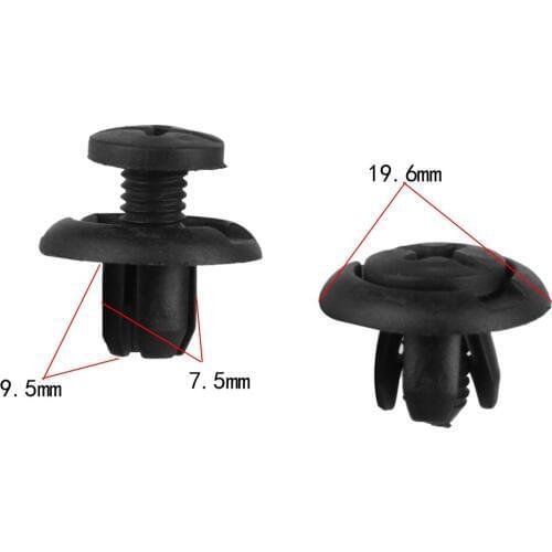 30Pcs Nylon Rivet Car Retainer Bumper Trim Clips 7.5mm Hole For Honda for Mazda