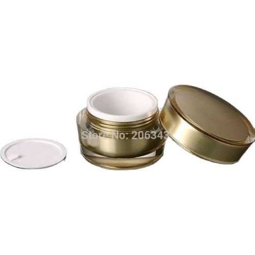 50G Gold acrylic cone- shape cream bottle,cosmetic container,,cream jar,Cosmetic Jar,Cosmetic Packaging