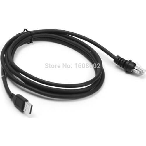 50pcs x BarCode Scanner USB Cable 2m black for Metrologic MS9540 MS9520 9590 5145