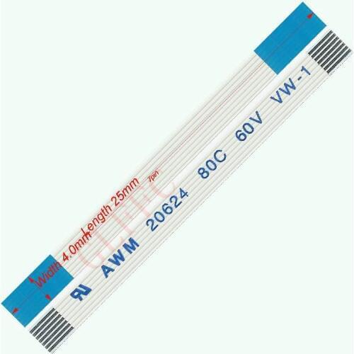 5pin 0.5pitch 25mm-100mm A-type Flexible Flat Cable FFC awm 20624 ROHS for TTL LCD DVD Computer