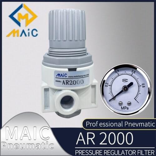 AR2000 G1/4 ''compresseur de contrôle d'air / Soupape de régulateur de pression avec raccord /Pressure regulating valve