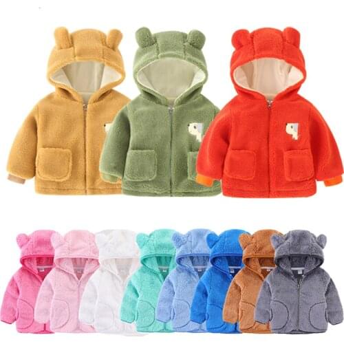 Infant Kids Warm Winter Coat For Girls Hooded Soft Plus Velvet Warm Baby Boys New Jacket For Kids Clothes Childrens Clothing