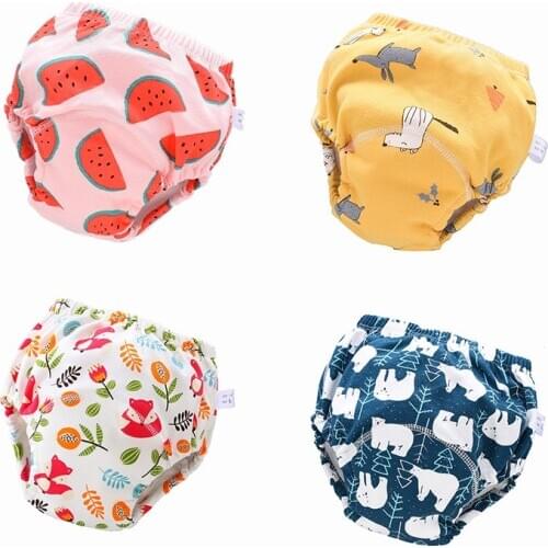 Baby Training Pants Cloth Diapers Washable 6 Layers Gauze Cover Breathable Spring Reusable Newborn Diaper 0-3Y Toddler Panties