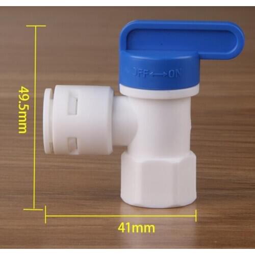 Water Purifier RO Reverse Osmosis Filter System Tank Ball Valve ID 1/4" 3/8"