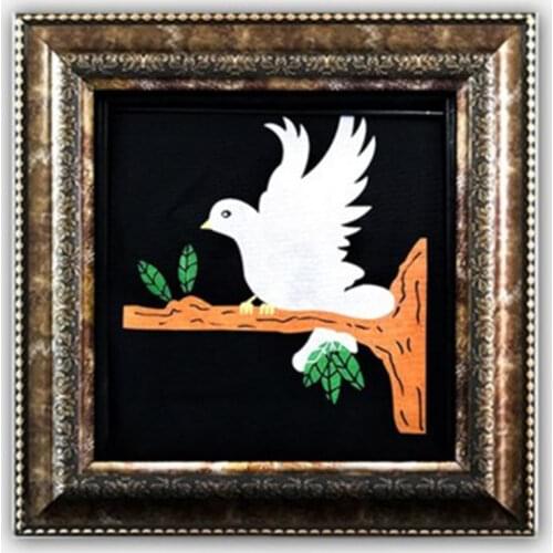 Delux Dove Picture To Real Dove Magic Tricks Comedy Stage Magic Appearing Dove Frame Gimmick Props For Professional Magicians