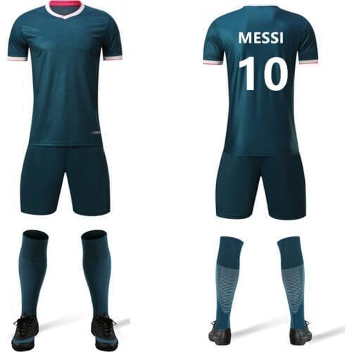 Football Jerseys Kids Men 2020 Soccer Jerseys Set Boys Women Football Training Uniforms Blank Football Jerseys Set Clothes Print