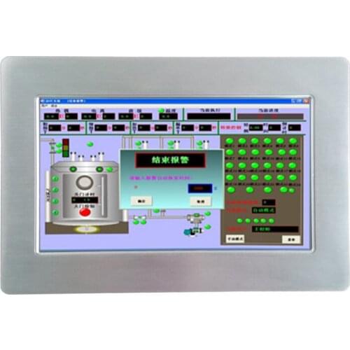 Hot Sale Silver Grey 10.1" Touchscreen Panel PC with 2 RJ 45 and 2 USB 2.0