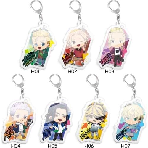 Hot Anime Tokyo Revengers Acrylic Keychain Mikey Draken Chifuyu Pendant Keyring Jewelry Collections