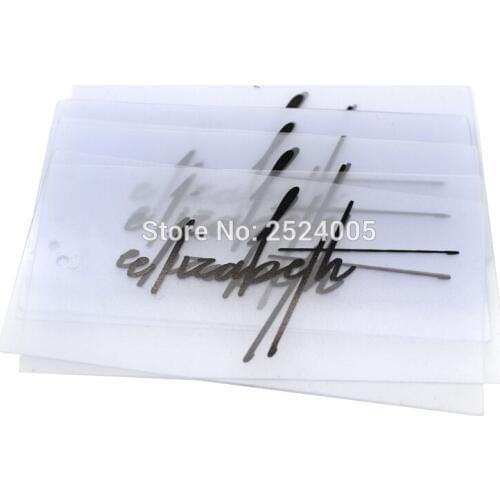Custom clothing plastic hang tag/clear pvc hang tag/garment printed labels/swing tag printing/main label 1000pcs a lot