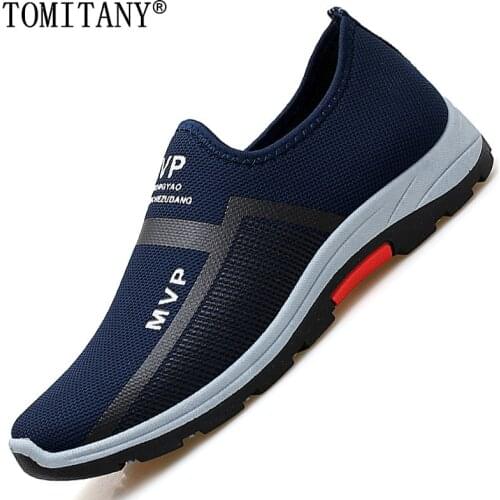Summer Mesh Men Shoes Lightweight Sneakers Men Fashion Casual Walking Shoes Breathable Slip on Mens Loafers Zapatillas Hombre