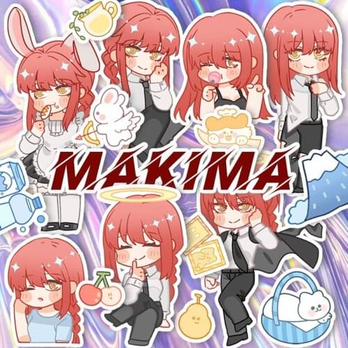 Chainsaw Man Denji Pochita Hayakawa Aki Makima Cute Refrigerator Luggage Sticker Paster Phone Game DIY Scrapbook Decal Decor