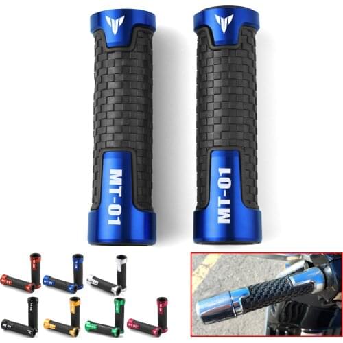 Motorcycle Hand Grip CNC Throttle Handlebar Soft Rubber Grip For Yamaha MT-01 MT01 MT 01 2004 2005 2006 2007 2008 2009 2010-2012